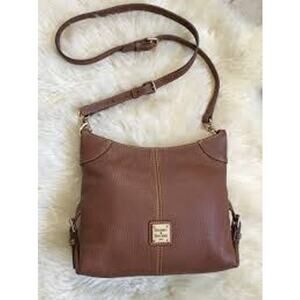 DOONEY &  BOURKE Frederica Bag Pebbled Leather Tan Purse Shoulder / Crossbody